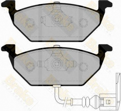 BRAKE ENGINEERING pa1289 -  Комплект тормозных колодок, дисковый тормоз